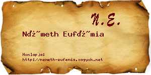 Németh Eufémia névjegykártya
